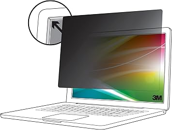 3M Bright Screen Privacy Filter for 14in Laptop, 16:9, BP140W9B