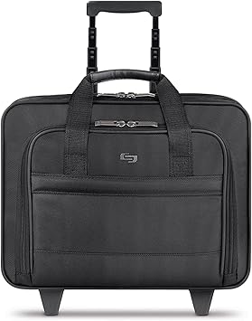 Solo Carnegie Rolling Laptop Bag, Black