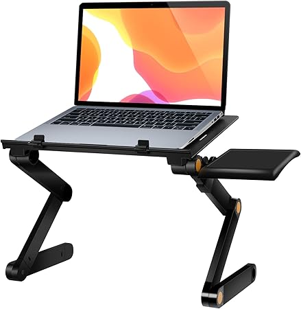 Uten Laptop Stand, Adjustable Computer Stand for Laptop with Mouse Pad, Ergonomic Laptop Stand for Desk Compatible with Macbook Pro Stand, Dell/HP Stand 10-15.6