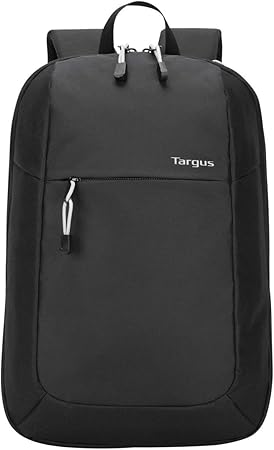 Targus Intellect Essentials Backpack for Lightweight Water-Resistant Slim Travel with Padded Back Support, Quick Access Stash Pouch, Protective Sleeve for 15.6-Inch Laptop Backpack, Black (TSB966GL)