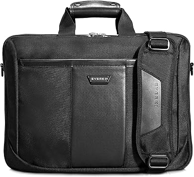 Everki Versa Premium Business Laptop Briefcase Bag - Heavy Duty Laptop Carrying Bag, Travel Laptop Bag with Pockets, Business Travel Bag, Computer Bag for Laptops 13 to 17.3 Inch- (EKB427BK17) Black