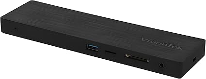 VisionTek VT2510 USB-C MST 3X Monitor Docking Station - 100W of Power, 2X DispayPort, 1x HDMI, 4X USB Ports, Audio, Ethernet, SD Reader for Windows