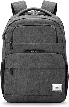 Solo New York Re:Discover Laptop Backpack, Grey - Made from Recycled Materials, Fits up to 15.6