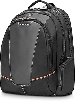 Everki Flight Business 15.6-Inch or 16-Inch Laptop Backpack, Travel Friendly, Men or Women, Organized, Black (EKP119)