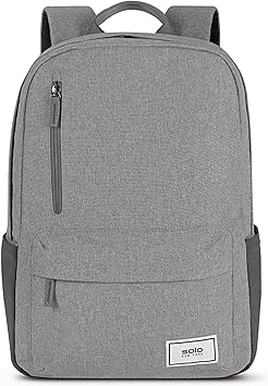 Solo Re:Cover 15.6 Inch Laptop Backpack, Grey