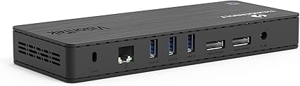 VisionTek VT4800 Thunderbolt 3/ USB-C Docking Station - 60W of Power, 2X DisplayPort, 4X USB-A, 1x USB-C, Audio, Ethernet for Windows/MacOS