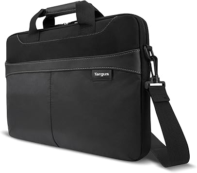 Targus Laptop Bag Slim Briefcase for Laptops up to 15.6-inches Over-the-shoulder Laptop Bag Men Women Travel Laptop Bag for 12 13 14 & 15 inch Dell HP Lenovo Apple and Microsoft Laptops Black (TSS898)