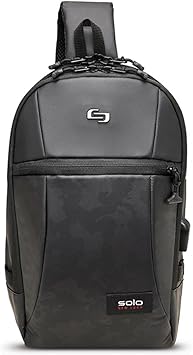 Solo New York GLHF (Good Luck Have Fun) Sling Bag, Black, Fits up to 12.9