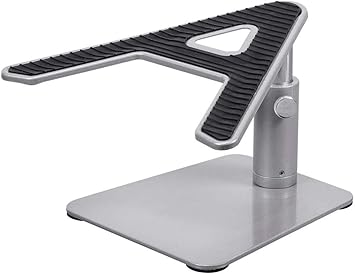 Monoprice Universal Laptop Riser Stand - Silver Perfect for Raising Your Laptop About 4.7 to 6.7 Inches Above Desk - Workstream Collection