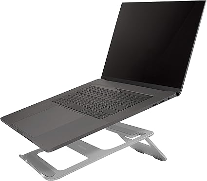 PHILIPS Accessories Ultra-Thin Portable Laptop Stand, Vented Aluminum Design, Slip Resistant, Space Saving Style, Work from Home, Office, Travel, Notebook Holder, Ergonomic, DLK0100M/37