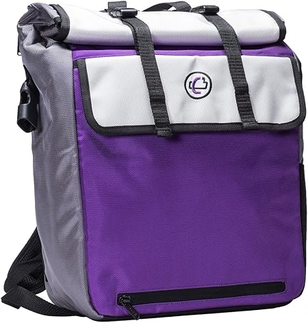 Case-It Laptop Backpack 2.0 with Hide-Away Binder Holder, Fits 13 Inch and Some 15 Inch Laptops, Purple (BKP-202-PUR)