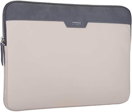 Targus Newport Modern Style Sleeve with Water-Repellent Back Zip Pouch, Protective Slipcase fits 13-14-Inch Laptop