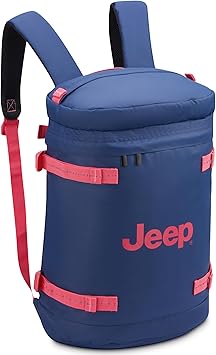 Jeep JS013C Cylindrical Travel Backpack, Navy, 17