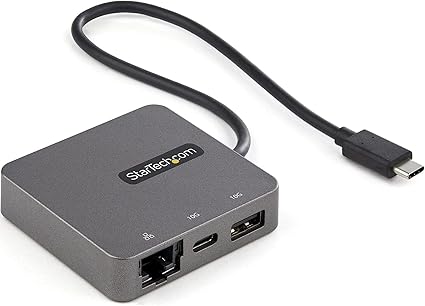 StarTech.com USB-C Multiport Adapter - USB 3.1 Gen 2 Type-C Mini Dock - USB-C to 4K HDMI or 1080p VGA Video - 10Gbps USB-A USB-C, GbE - Portable Travel Laptop Dock - Works w/Thunderbolt 3 (DKT31CHVL)