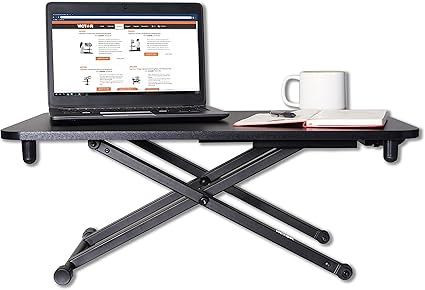 Victor Adjustable Laptop Standing Desk, 29”x18.5, Black