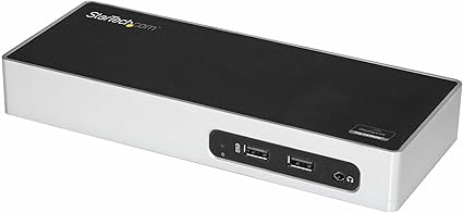 StarTech.com USB 3.0 Docking Station - Dual Monitor Laptop Docking Station with HDMI & DVI/VGA Video - 6-port USB 3.1 Gen 1 5Gbps Hub, GbE, Audio - Universal Type-A Dock - Windows & Mac (DK30ADD)