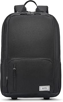 Solo New York Bleeker Rolling Backpack, Black - Made from Recycled Materials, Fits up to 15.6