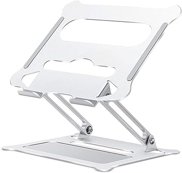 Fancial Adjustable Laptop Stand for Desks, Ergonomic, Portable, Fold-Up Design, Non-Slip, Aluminium Construction