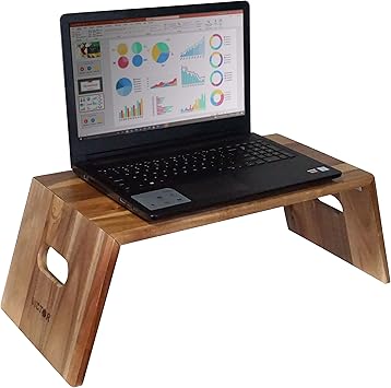 Victor DC075 High Rise Foldable Acacia Wood Laptop Stand