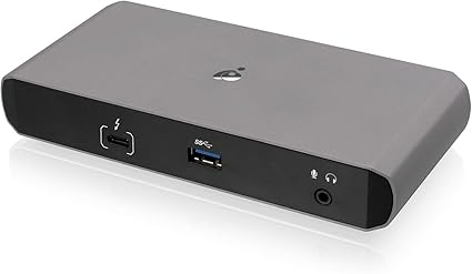 IOGEAR 9 Port Thunderbolt 3 Hub - 4K Dual Display 60Hz - 2 Displayport 1.2-60W Charging for Laptop - 40Gbps Speeds - Integrated Ethernet - 3.5mm Audio - GTD737