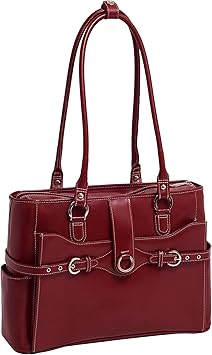 McKlein WILLOW SPRINGS W Series Laptop Briefcase, Red Leather (96566)