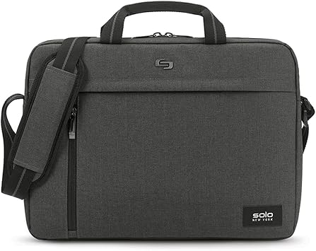 Solo New York Rivington Slim Briefcase, Gray, Fits up to 15.6