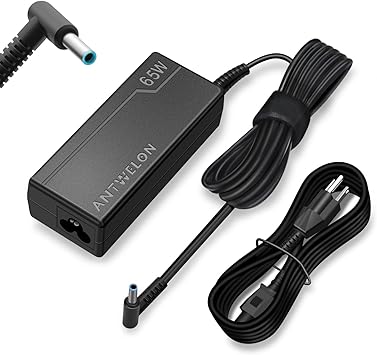 ANTWELON 65W Laptop Charger 19.5V 3.33A for HP Pavilion x360 11 14 15, Envy x360 13 15 17, Elitebook 820 840 850 G3 G4, ProBook 450 650 640 G5 G4 G6 G7, Spectre X2 Blue TIP 4.5mm AC Adapter Power Cord