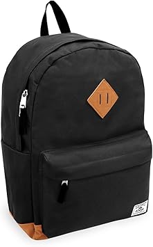 Everest Unisex Adults Vintage Laptop Backpack, Black, One Size US