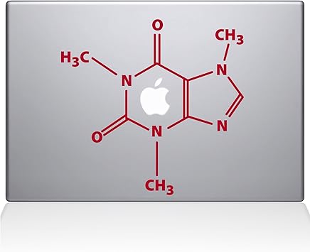 The Decal Guru The Molecular Structure of Coffee MacBook Decal Vinyl Sticker - 15