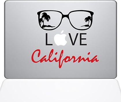 The Decal Guru Love California MacBook Decal Vinyl Sticker - 13