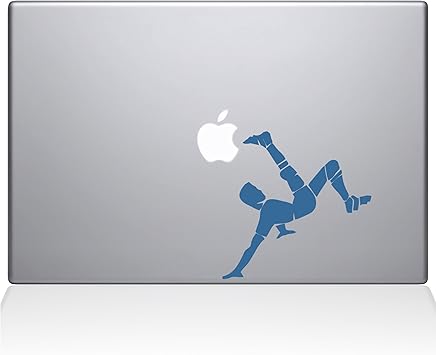 The Decal Guru Soccer Bicycle Kick MacBook Decal Vinyl Sticker - 13