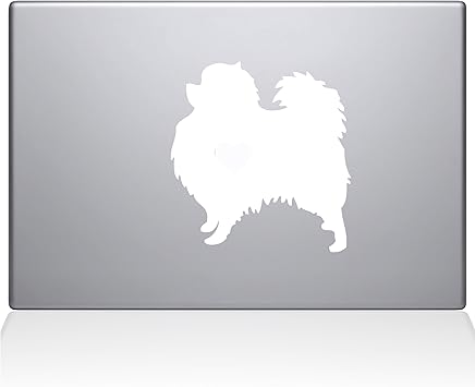 The Decal Guru Pomeranian Love Silhouette Decal Vinyl Sticker, 15