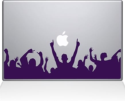 The Decal Guru Rock On Crowd MacBook Decal Vinyl Sticker - 13