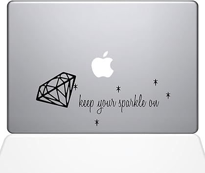 The Decal Guru 1677-MAC-15X-BLA Keep Your Sparkle on Decal Vinyl Sticker, Black, 15