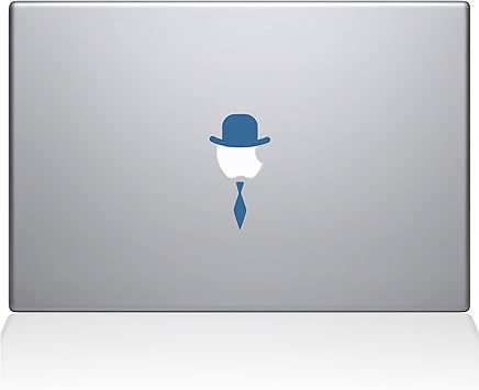 The Decal Guru Top Hat and Tie MacBook Decal Vinyl Sticker - 13