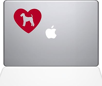 The Decal Guru Heart Airedale Terrier Decal Vinyl Sticker, 15