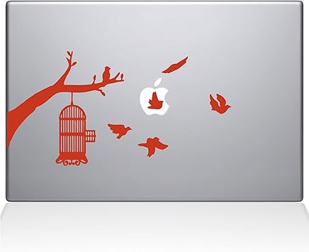 The Decal Guru Birdcage Tree Apple Ad Decal Vinyl Sticker, 15