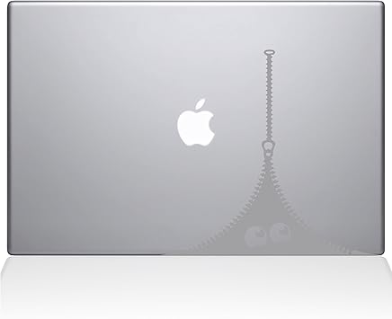 The Decal Guru Zipper Monster MacBook Decal Vinyl Sticker - 15