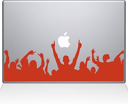 The Decal Guru Rock On Crowd MacBook Decal Vinyl Sticker - 15