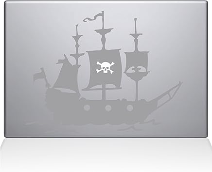 The Decal Guru Pirate Ship MacBook Decal Vinyl Sticker - 13