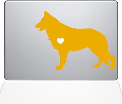 The Decal Guru I Love My German Shepherd Decal Vinyl Sticker, 15