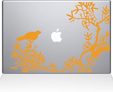 The Decal Guru 0164-MAC-15X-SY Asian Blooms and Woodland Motifs Vinyl Sticker, 15