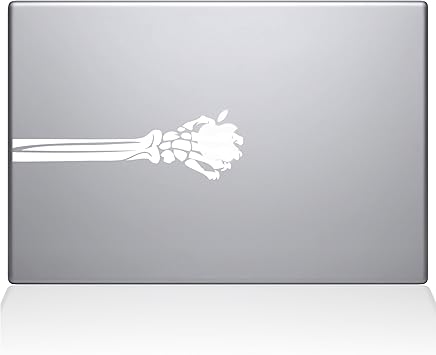 The Decal Guru Skeleton Hand MacBook Decal Vinyl Sticker - 15