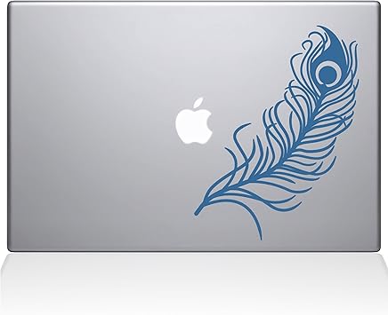 The Decal Guru Peacock Feather MacBook Decal Vinyl Sticker - 13