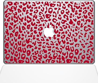 The Decal Guru 2047-MAC-13X-DR Leopard Spots Decal Vinyl Sticker, Red, 13