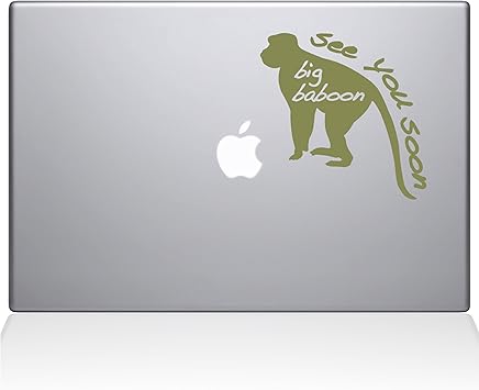 The Decal Guru See You Soon Big Baboon MacBook Decal Vinyl Sticker - 13