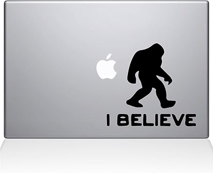 The Decal Guru 1904-MAC-15X-BLA I Believe Bigfoot Decal Vinyl Sticker, Black, 15