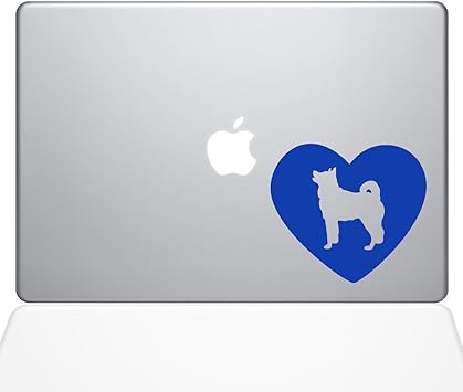 The Decal Guru Heart Akita MacBook Decal Vinyl Sticker - 15