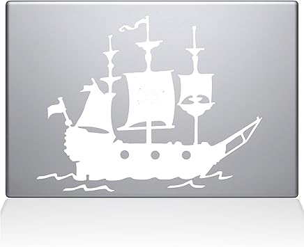 The Decal Guru Pirate Ship MacBook Decal Vinyl Sticker - 13