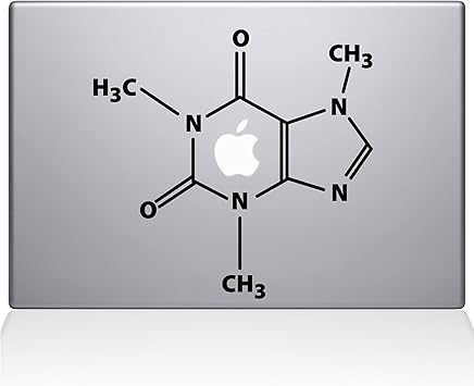 The Decal Guru The Molecular Structure of Coffee MacBook Decal Vinyl Sticker - 15